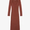 By Malina Tulip Ribbed Knitted Midi Dress -Reisi Clothing Shop R04005513 MOCHA M