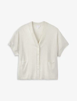 V-neck Oversized Recycled Cotton-blend Cardigan