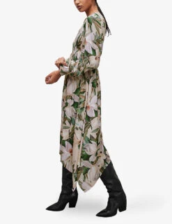 AllSaints Estelle Alessandra Graphic-print Midi 11 AllSaints Estelle Alessandra Graphic-print Midi -Reisi Clothing Shop R04008733 CHALKWHITE ALT04