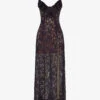 Malia Ruffle-trim Lace Maxi Dress -Reisi Clothing Shop R04053546 NIGHTSHADE M