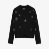 Zadig & Voltaire Markus Star-embellished Cashmere Jumper -Reisi Clothing Shop R04061479 NOIR M