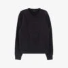 Ikks Embroidered Cotton-blend Sweatshirt 2 Ikks Embroidered Cotton-blend Sweatshirt -Reisi Clothing Shop R04063176 BLACK M