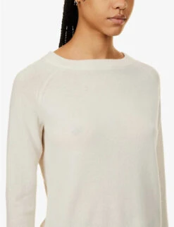 Ikks Boat-neck Cashmere Jumper -Reisi Clothing Shop R04063183 IVORY ALT04