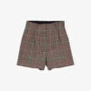 Ikks Checked High-rise Wool-blend Shorts 1 Ikks Checked High-rise Wool-blend Shorts -Reisi Clothing Shop R04063193 BROWN M