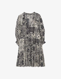 Ikks Scarf-print Woven Mini Dress