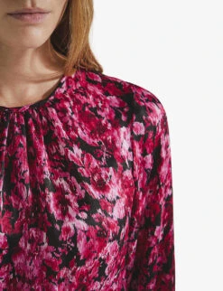 Ikks Floral-print Woven Mini Dress -Reisi Clothing Shop R04063233 SALMONPINK ALT04