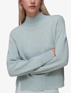 Whistles Ferne Wool Knitted Jumper -Reisi Clothing Shop R04068728 PALEBLUE ALT02