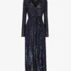 Whistles Stripe Sequin Midi Dress -Reisi Clothing Shop R04069978 BLACK M