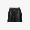 GOOD AMERICAN Better Than Leather High-rise Wide-leg Shorts -Reisi Clothing Shop R04070235 BLACK001 M
