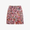 Reiss Lara Floral-print Mid-rise Woven Shorts -Reisi Clothing Shop R04070712 PINK M