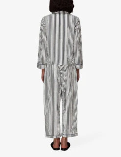 Whistles Striped Relaxed-fit Cotton Pyjamas -Reisi Clothing Shop R04071983 MULTICOLOURED ALT03