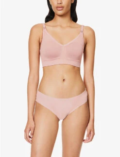 Body Silk Stretch-recycled-nylon Blend Nursing Bra -Reisi Clothing Shop R04074303 DUSTEDPEONY ALT01