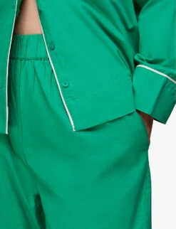 Whistles Contrast-piping Relaxed-fit Cotton Pyjamas -Reisi Clothing Shop R04074624 MULTICOLOURED ALT04