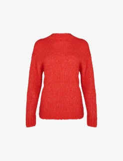 Sweaty Betty Funnel-neck Boxy Brushed-knit Jumper
