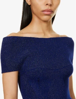 ALAIA Dance Fit-and-flare Wool-blend Mini Dress -Reisi Clothing Shop R04076397 BLEUROYAL ALT04