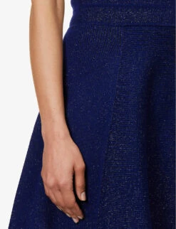 ALAIA Dance Fit-and-flare Wool-blend Mini Dress -Reisi Clothing Shop R04076397 BLEUROYAL ALT05