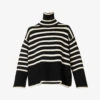 Toteme Striped Turtleneck Wool-blend Knitted Jumper -Reisi Clothing Shop R04077089 BLACKSTRIPE M