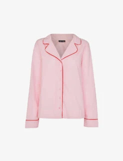 Whistles Contrast-piping Cotton Pyjama Set