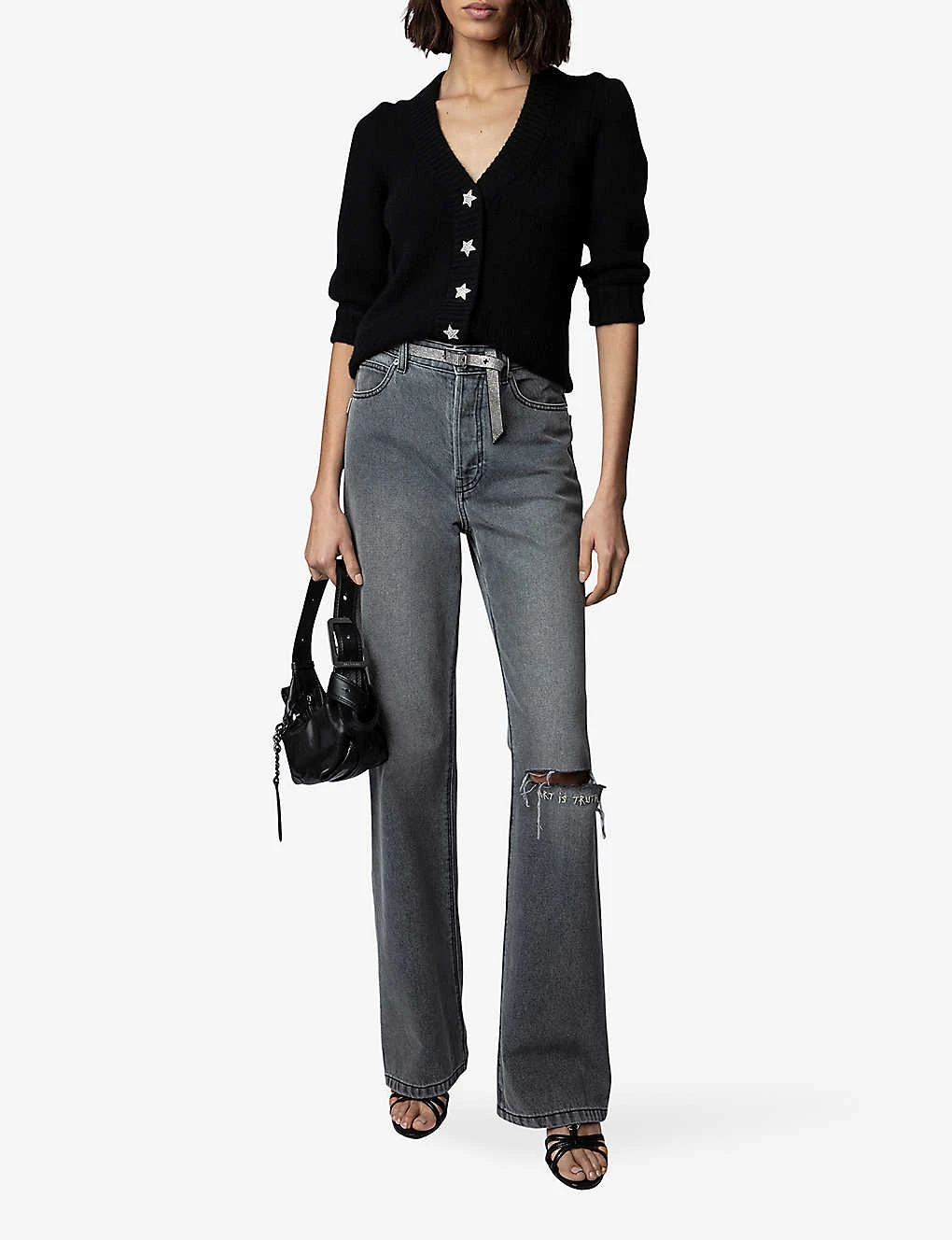 Zadig & Voltaire Betsy Star-button V-neck Cashmere Cardigan 4 Zadig & Voltaire Betsy Star-button V-neck Cashmere Cardigan - Image 2