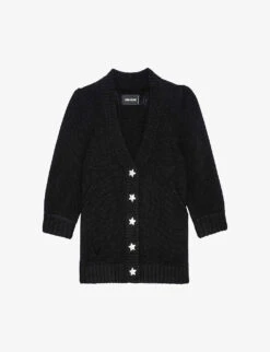 Zadig & Voltaire Betsy Star-button V-neck Cashmere Cardigan