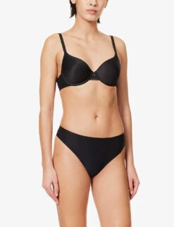 Chantelle Jolie Padded Stretch-lace Bra -Reisi Clothing Shop R04078412 BLACK ALT01