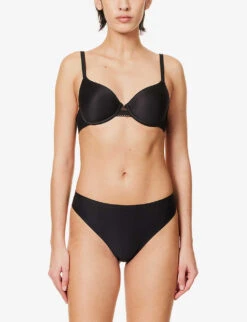 Chantelle Jolie Padded Stretch-lace Bra -Reisi Clothing Shop R04078412 BLACK ALT02