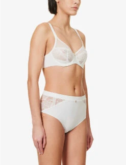 Chantelle Orangerie Floral-embellished Underwired Lace Bra -Reisi Clothing Shop R04078414 MILK ALT01