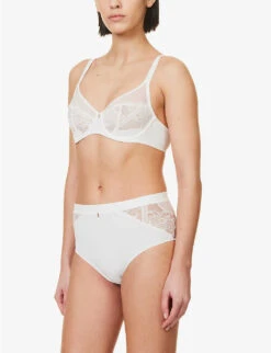 Chantelle Orangerie Floral-embellished Underwired Lace Bra -Reisi Clothing Shop R04078414 MILK ALT02