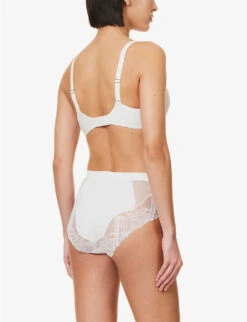 Chantelle Orangerie Floral-embellished Underwired Lace Bra -Reisi Clothing Shop R04078414 MILK ALT03