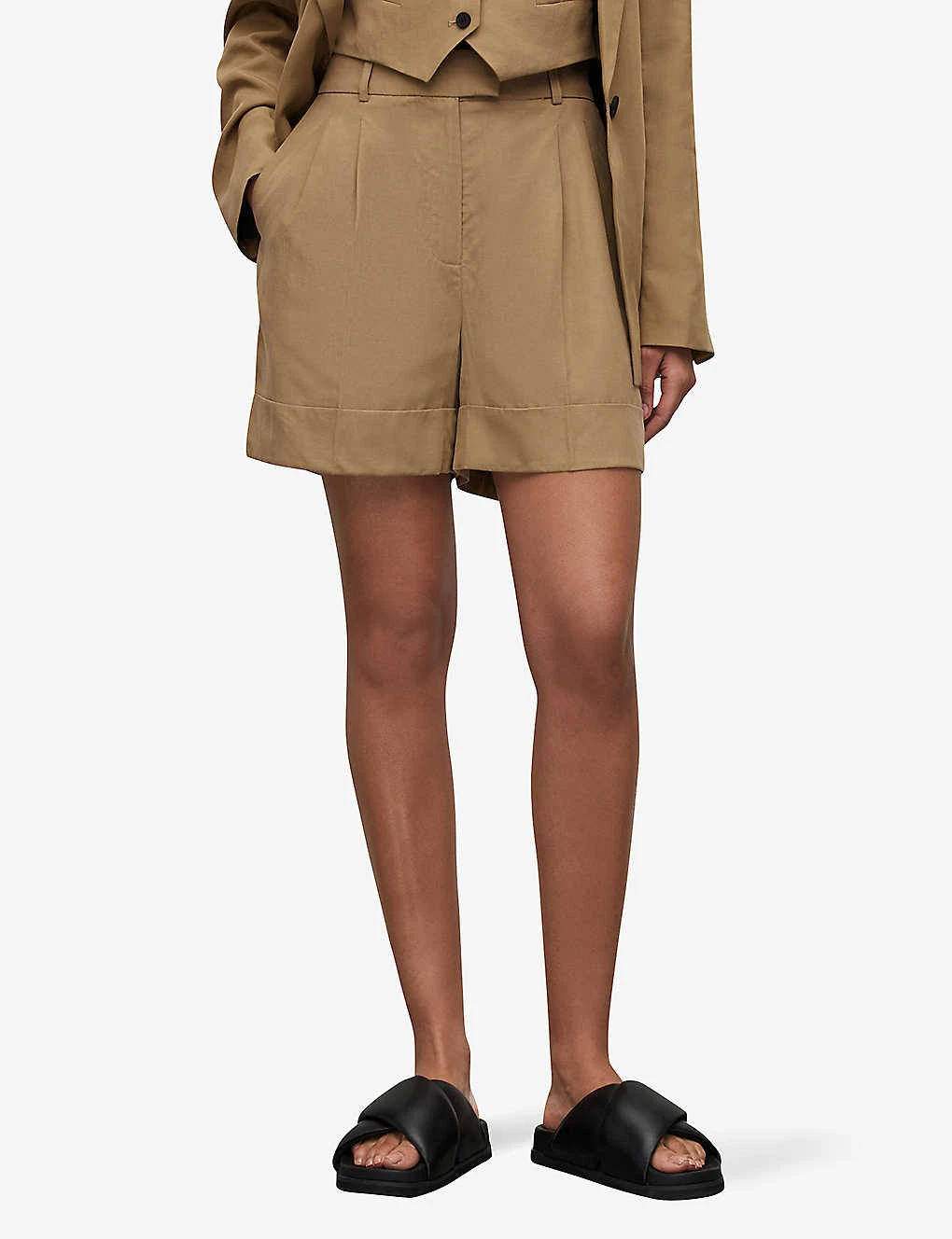 AllSaints Deri Lyn Wide-leg Mid-rise Woven Shorts 5 AllSaints Deri Lyn Wide-leg Mid-rise Woven Shorts - Image 3