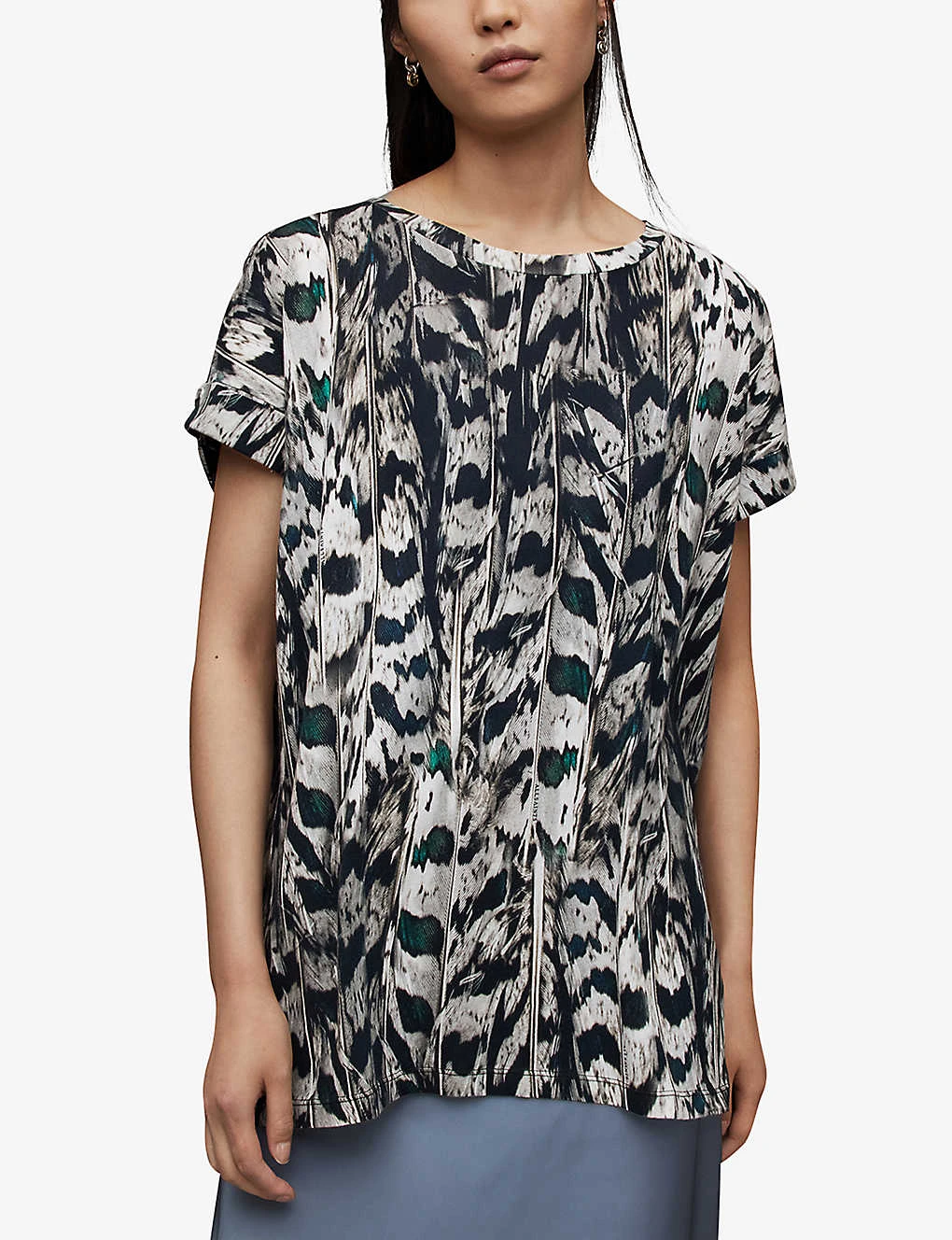 AllSaints Ines Imogen Abstract-print Organic-cotton T-shirt 5 AllSaints Ines Imogen Abstract-print Organic-cotton T-shirt - Image 3
