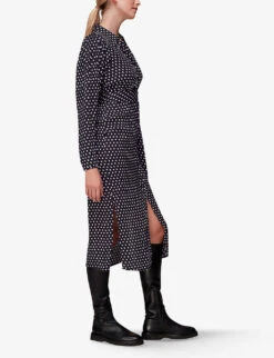 Whistles Polka-dot Woven Midi Shirt Dress -Reisi Clothing Shop R04082103 MULTICOLOURED ALT02