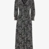 Whistles Shadow Leopard-print Woven Midi Dress -Reisi Clothing Shop R04082106 BLACK M