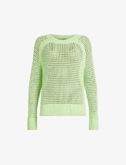 AllSaints Paloma Open-weave Round-neck Woven Jumper