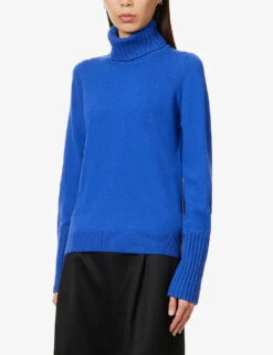 ME AND EM Turtle-neck Wool And Cashmere-blend Jumper -Reisi Clothing Shop R04084485 ELECTRICBLUE ALT02