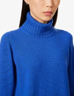 ME AND EM Turtle-neck Wool And Cashmere-blend Jumper -Reisi Clothing Shop R04084485 ELECTRICBLUE ALT04
