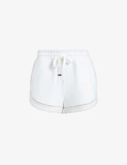 AllSaints Lila Crochet-trim Organic-cotton Shorts