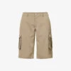 Dune Flap-pocket Stretch-woven Shorts -Reisi Clothing Shop R04086803 SAGE M
