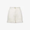 Reiss Demi Patch-pocket Linen Shorts -Reisi Clothing Shop R04086958 WHITE M