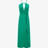 Reiss Arianna Plunge Halter-neck Woven Midi Dress 2 Reiss Arianna Plunge Halter-neck Woven Midi Dress -Reisi Clothing Shop R04087005 GREEN M