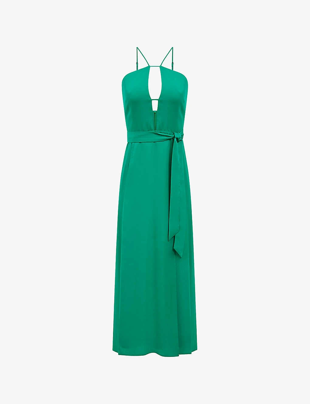Reiss Arianna Plunge Halter-neck Woven Midi Dress 3 Reiss Arianna Plunge Halter-neck Woven Midi Dress