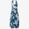 Reiss Kaia Floral-print Linen Midi Dress