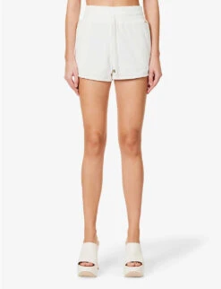 Melissa Odabash Harley Mid-rise Cotton-blend Shorts -Reisi Clothing Shop R04090070 WHITE ALT02