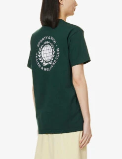 Globe Logo-print Cotton-jersey T-shirt -Reisi Clothing Shop R04090254 FORESTWHITE ALT03