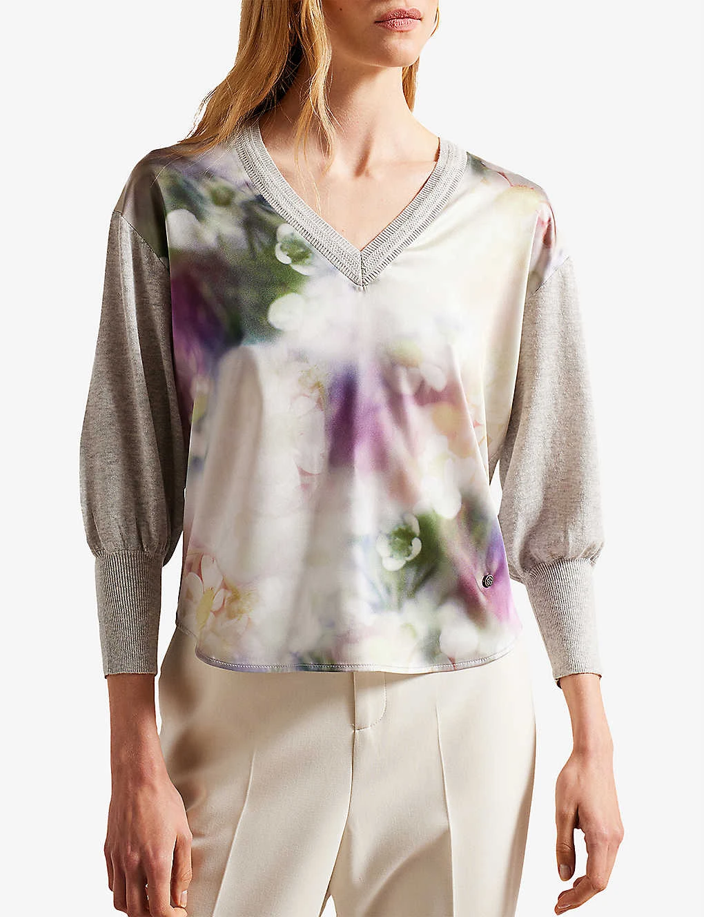 Ted Baker Beatric Floral-print Woven Jumper 5 Ted Baker Beatric Floral-print Woven Jumper - Image 3