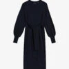Ted Baker Essya Slouchy-fit Tie-front Knitted Midi Dress