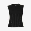 Dion Lee Corset Slim-fit Stretch-organic Cotton Top -Reisi Clothing Shop R04091339 BLACK M