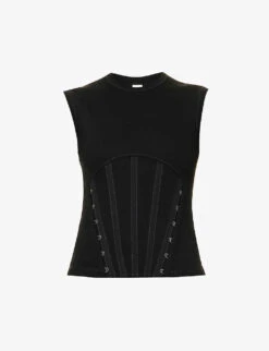 Dion Lee Corset Slim-fit Stretch-organic Cotton Top