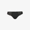 Chantelle Orangerie Semi-sheer Stretch-lace Thong 1 Chantelle Orangerie Semi-sheer Stretch-lace Thong -Reisi Clothing Shop R04093297 011BLACK M