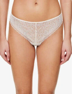 Passionata Pila Lace-trim Stretch-woven Briefs -Reisi Clothing Shop R04093368 PEARL ALT03